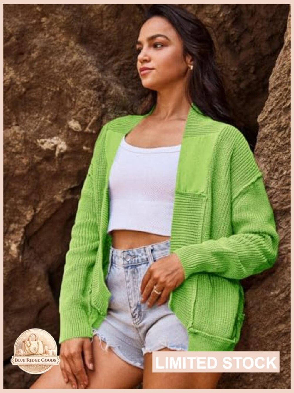 Cable Knit Chunky Cardigan Open Front Oversized Boho Long Sleeve Sweater - Picture 4 of 7